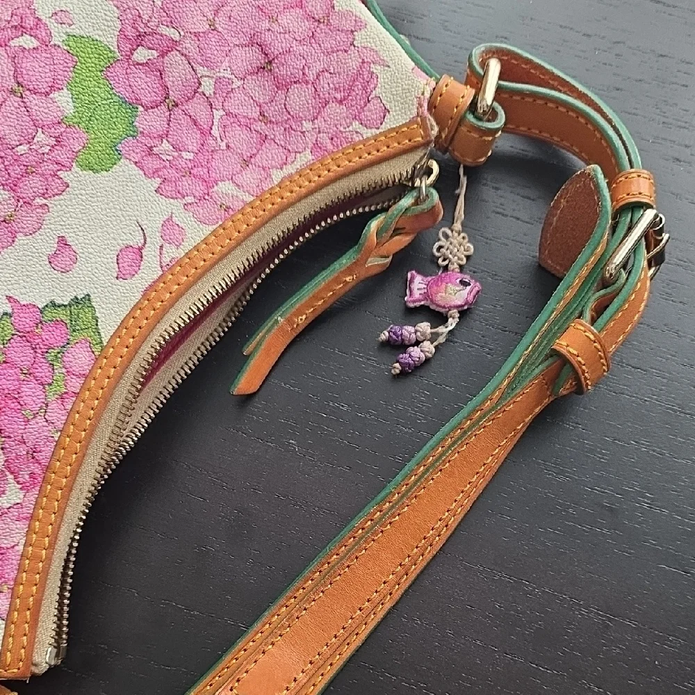 Dooney & Bourke Pink Floral Shoulder Bag - Picture 7 of 7